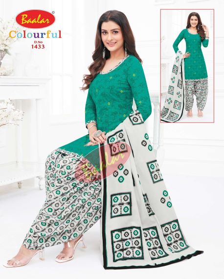 Baalar Colourful 14 Printed Cotton Casual Daily Wear Dress Material Collection
